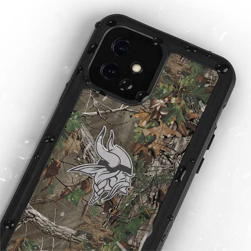 NFL Minnesota Vikings Realtree Xtra Green Camo iPhone 12 Waterproof Case