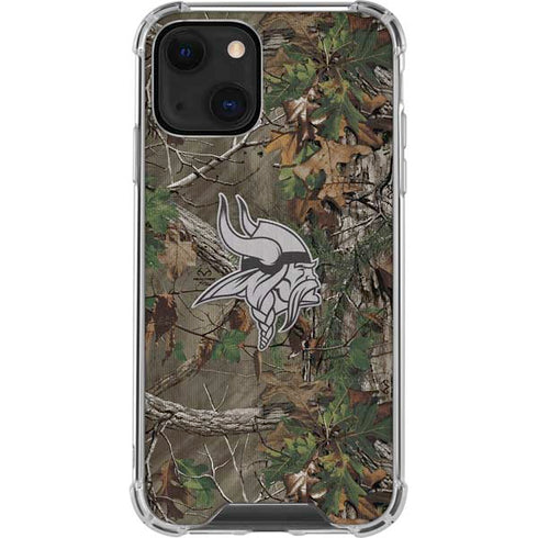 NFL Minnesota Vikings Realtree Xtra Green Camo iPhone 15 Plus Clear Case