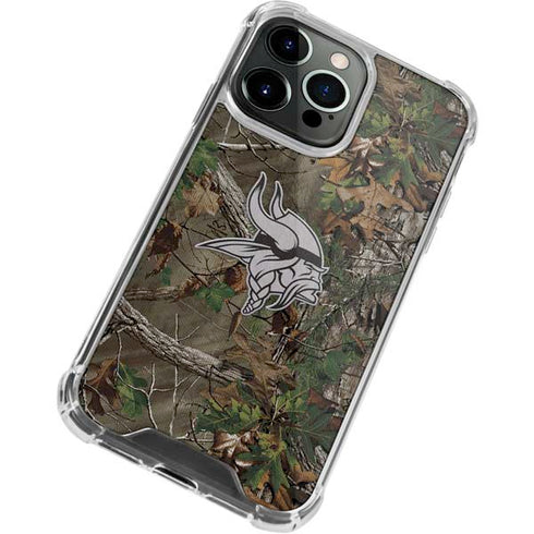 NFL Minnesota Vikings Realtree Xtra Green Camo iPhone 14 Pro Clear Case