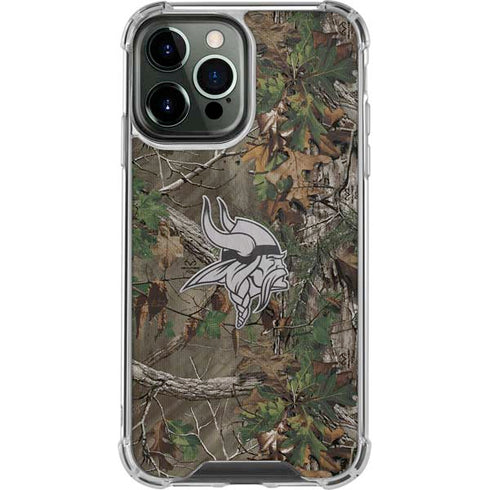 NFL Minnesota Vikings Realtree Xtra Green Camo iPhone 15 Pro Max Clear Case
