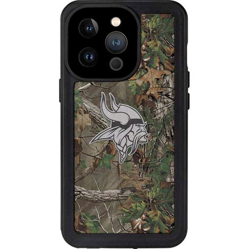 NFL Minnesota Vikings Realtree Xtra Green Camo iPhone 14 Pro Waterproof Case