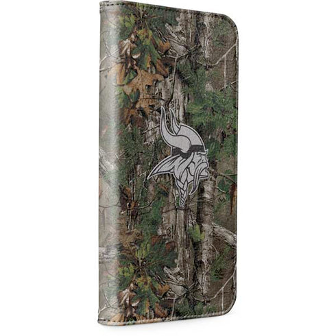 NFL Minnesota Vikings Realtree Xtra Green Camo iPhone 15 Plus Folio Case
