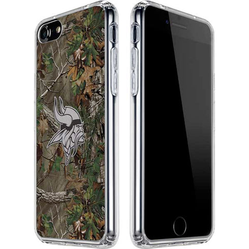 NFL Minnesota Vikings Realtree Xtra Green Camo iPhone SE (2nd & 3rd Gen) Clear Case