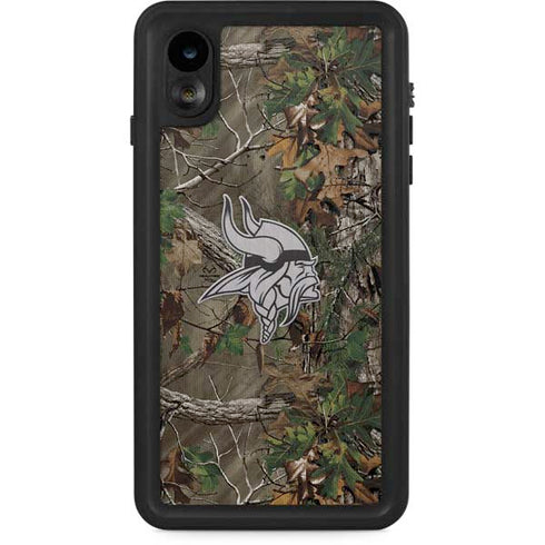 NFL Minnesota Vikings Realtree Xtra Green Camo iPhone XR Waterproof Case