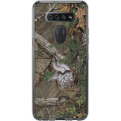 NFL Minnesota Vikings Realtree Xtra Green Camo LG K51/Q51 Clear Case