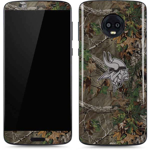 NFL Minnesota Vikings Realtree Xtra Green Camo Moto G6 Skin