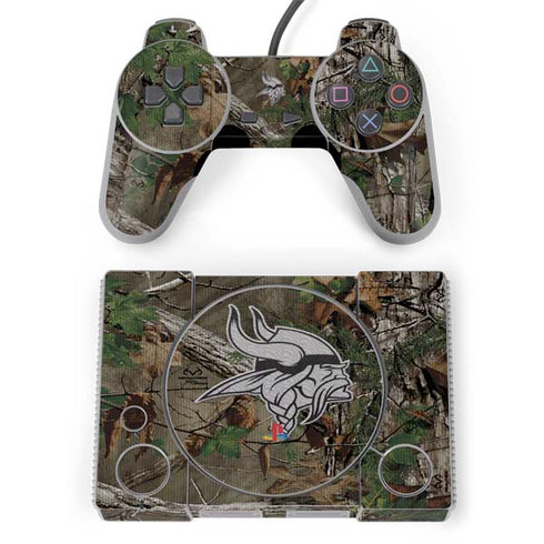 NFL Minnesota Vikings Realtree Xtra Green Camo PlayStation Classic Bundle Skin