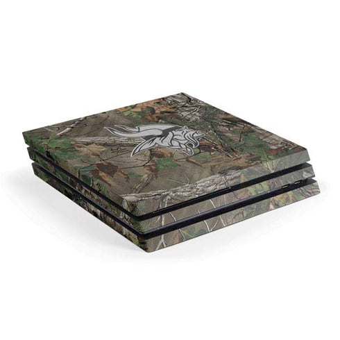 NFL Minnesota Vikings Realtree Xtra Green Camo PS4 Pro Console Skin