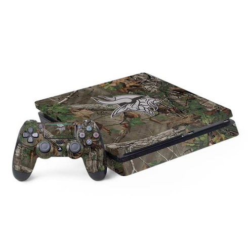 NFL Minnesota Vikings Realtree Xtra Green Camo PS4 Slim Bundle Skin