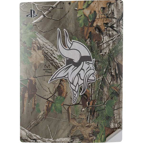NFL Minnesota Vikings Realtree Xtra Green Camo PS5 Digital Edition Console Skin
