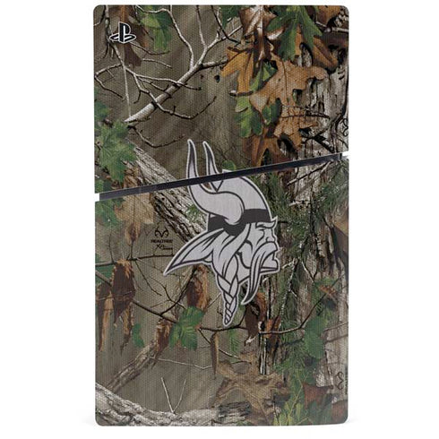 NFL Minnesota Vikings Realtree Xtra Green Camo PS5 Slim Disk Bundle Skin