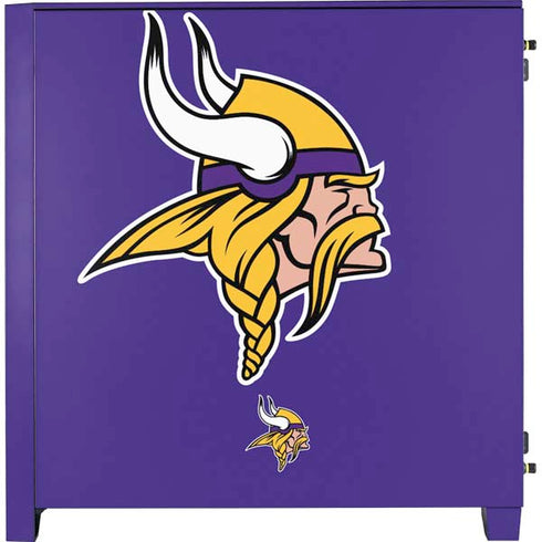 NFL Minnesota Vikings Retro Logo Corsair 4000D Tempered Glass Mid-Tower ATX Case Skin