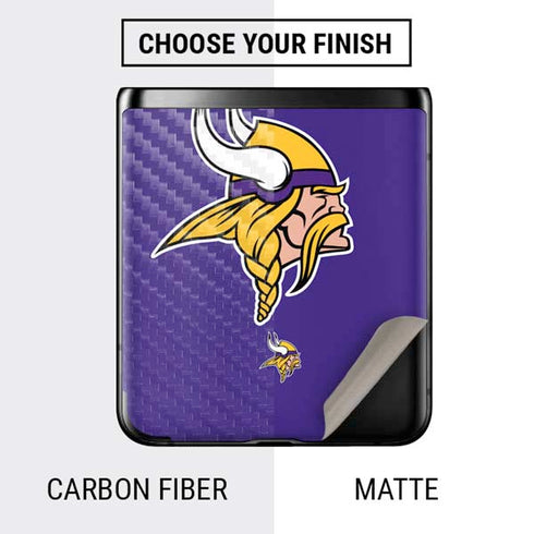 NFL Minnesota Vikings Retro Logo Galaxy Z Flip Skin