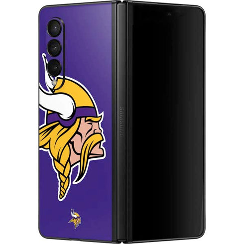 NFL Minnesota Vikings Retro Logo Galaxy Z Fold3 5G Skin