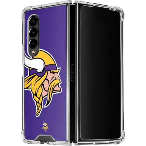 NFL Minnesota Vikings Retro Logo Galaxy Z Fold4 5G Clear Case