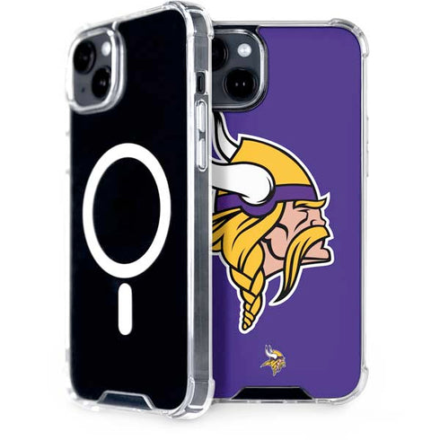 NFL Minnesota Vikings Retro Logo iPhone 15 Plus MagSafe Case
