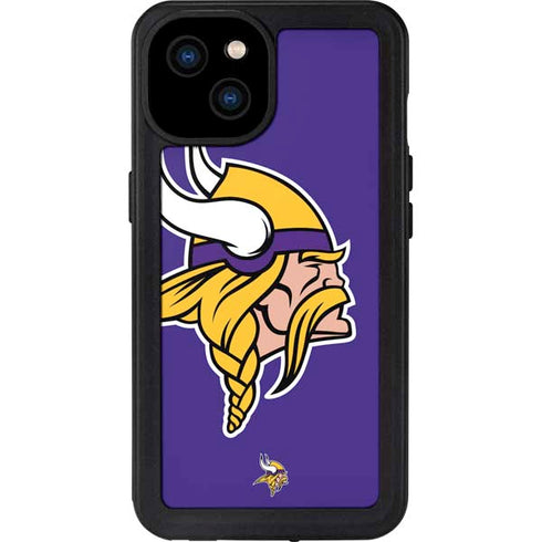 NFL Minnesota Vikings Retro Logo iPhone 15 Plus Waterproof Case
