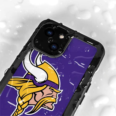 NFL Minnesota Vikings Retro Logo iPhone 15 Plus Waterproof Case