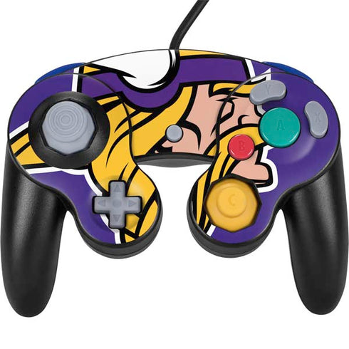 NFL Minnesota Vikings Retro Logo Nintendo GameCube Controller Skin