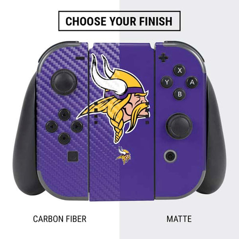 NFL Minnesota Vikings Retro Logo Nintendo Switch Bundle Skin