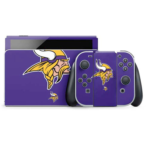 NFL Minnesota Vikings Retro Logo Nintendo Switch OLED (2021) Skin