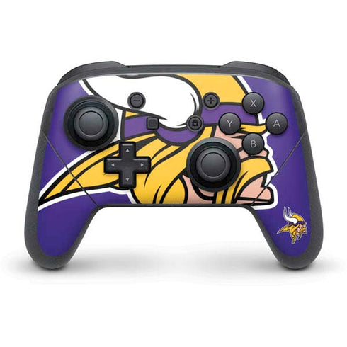 NFL Minnesota Vikings Retro Logo Nintendo Switch Pro Controller Skin