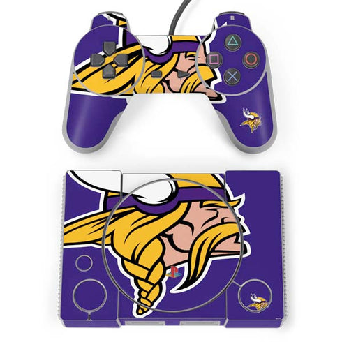 NFL Minnesota Vikings Retro Logo PlayStation Classic Bundle Skin