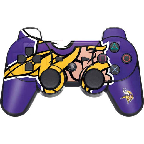 NFL Minnesota Vikings Retro Logo PS3 Dual Shock wireless controller Skin