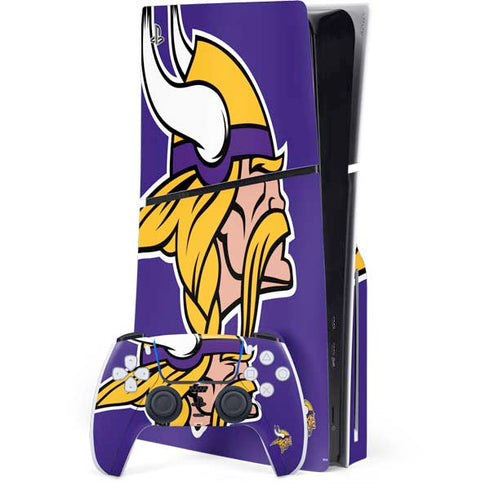 NFL Minnesota Vikings Retro Logo PS5 Slim Disk Bundle Skin
