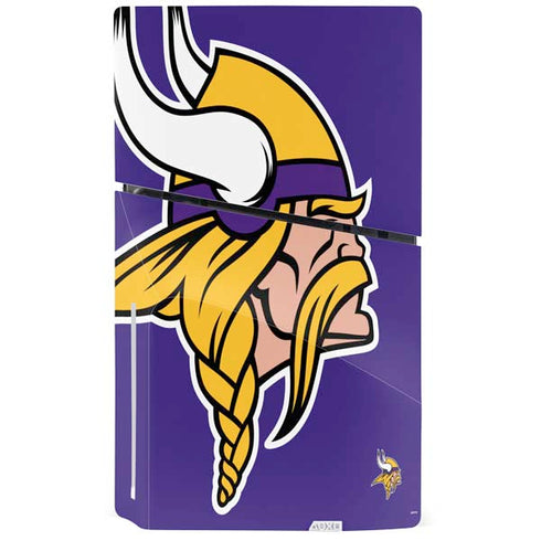 NFL Minnesota Vikings Retro Logo PS5 Slim Disk Bundle Skin