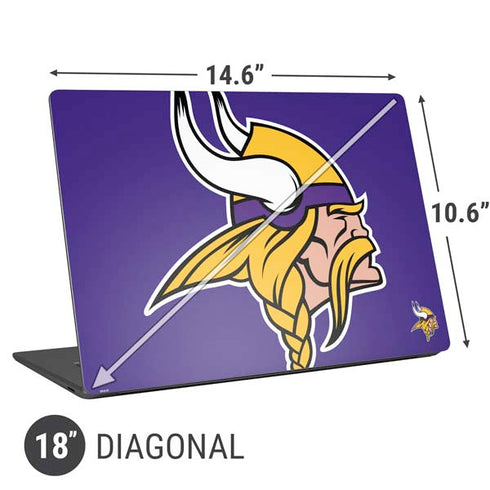NFL Minnesota Vikings Retro Logo Universal Laptop 18in (14.6 x 10.6in) Skin