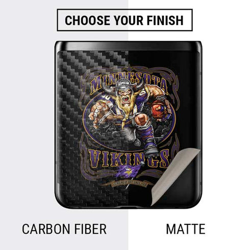 Liquid Blue NFL Minnesota Vikings Running Back Galaxy Z Flip Skin