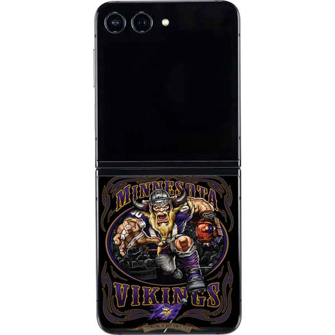 Liquid Blue NFL Minnesota Vikings Running Back Galaxy Z Flip5 5G Skin