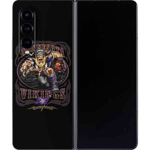 Liquid Blue NFL Minnesota Vikings Running Back Galaxy Z Fold4 5G Skin