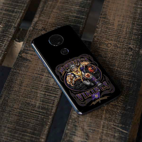 Liquid Blue NFL Minnesota Vikings Running Back Moto E5 Plus Skin