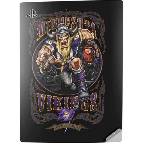 Liquid Blue NFL Minnesota Vikings Running Back PS5 Digital Edition Console Skin