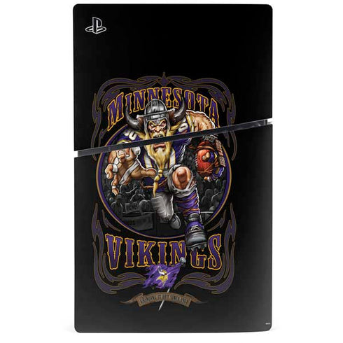 Liquid Blue NFL Minnesota Vikings Running Back PS5 Slim Disk Bundle Skin