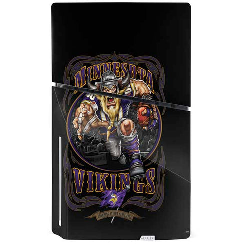 Liquid Blue NFL Minnesota Vikings Running Back PS5 Slim Disk Bundle Skin