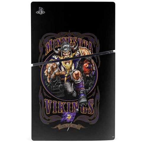 Liquid Blue NFL Minnesota Vikings Running Back PS5 Slim Disk Console Skin