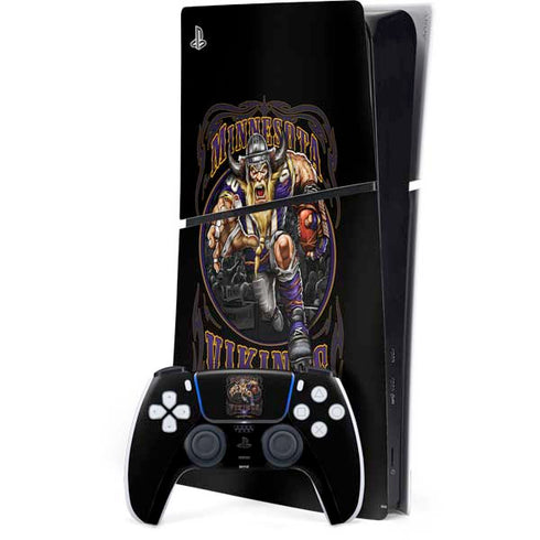 Liquid Blue NFL Minnesota Vikings Running Back PS5 Slim Digital Edition Bundle Skin