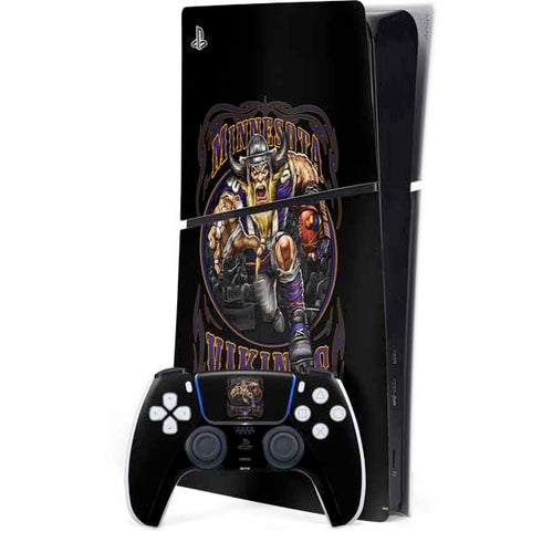 Liquid Blue NFL Minnesota Vikings Running Back PS5 Slim Digital Edition Console Skin