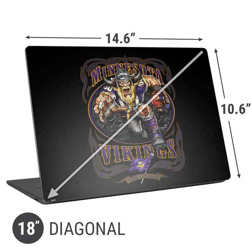 Liquid Blue NFL Minnesota Vikings Running Back Universal Laptop 18in (14.6 x 10.6in) Skin
