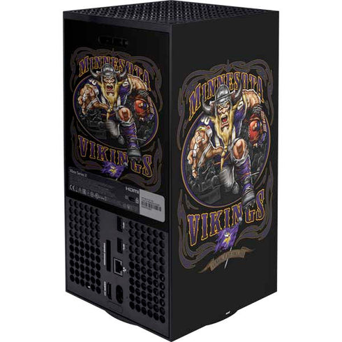 Liquid Blue NFL Minnesota Vikings Running Back Xbox Series X Bundle Skin