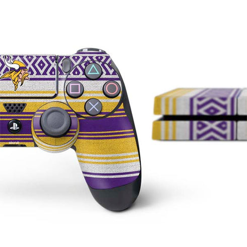 NFL Minnesota Vikings Trailblazer PS4 Console and Controller Bundle Skin