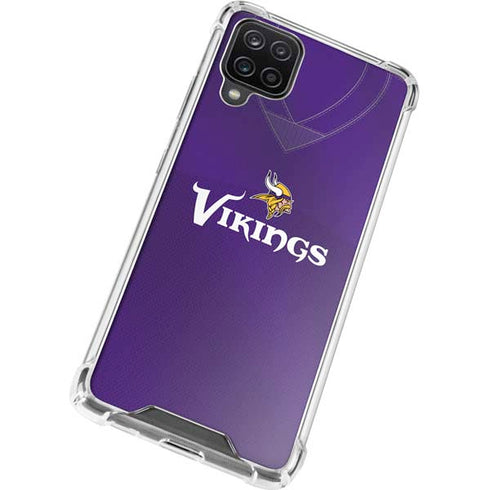 NFL Minnesota Vikings Team Jersey Galaxy A12 Clear Case