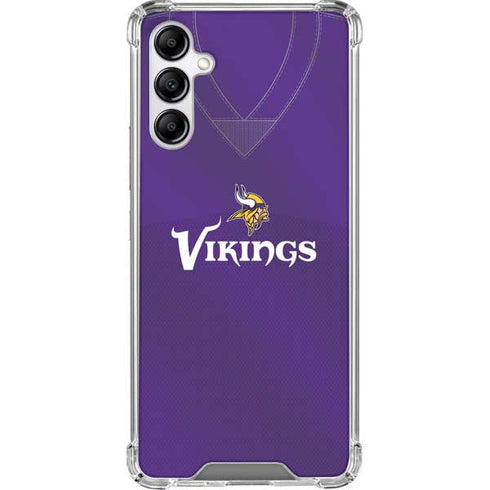 NFL Minnesota Vikings Team Jersey Galaxy A14 5G Clear Case