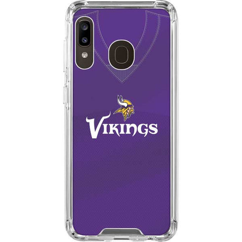 NFL Minnesota Vikings Team Jersey Galaxy A30 Clear Case