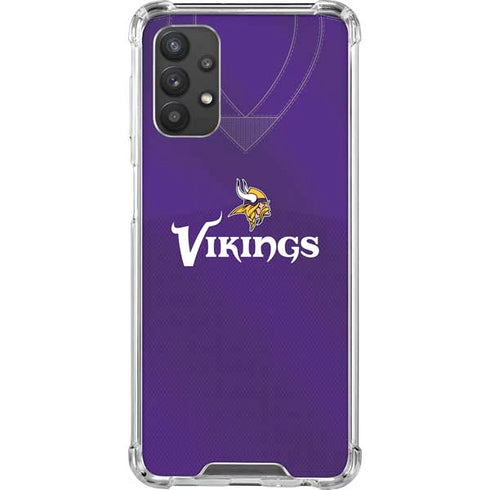 NFL Minnesota Vikings Team Jersey Galaxy A32 5G Clear Case