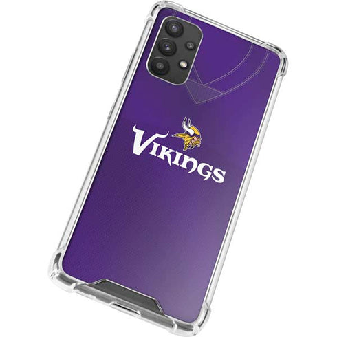 NFL Minnesota Vikings Team Jersey Galaxy A32 5G Clear Case