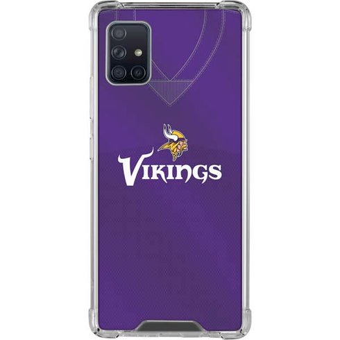 NFL Minnesota Vikings Team Jersey Galaxy A51 5G Clear Case